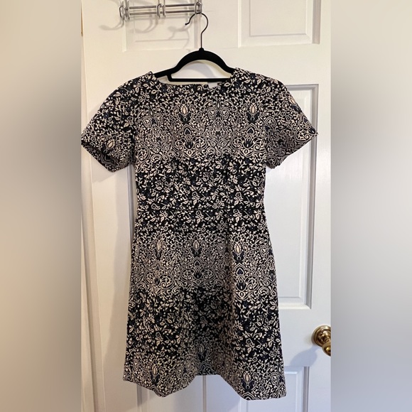 H&M Embroidered Dress - Blue and Tan size 6 - Picture 3 of 9